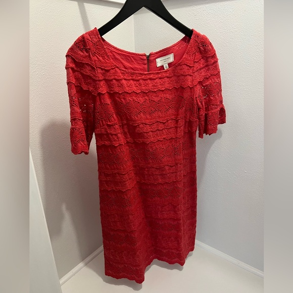 Anthropologie: Moulinette Soeurs Dazzling Lights Red Eyelet Dress - Picture 6 of 6